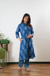 Royal blue button down shirt co-ords set