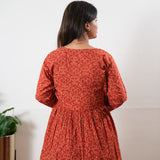 Rust orange peplum button down comfies