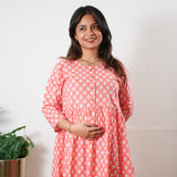 Peach peplum button down comfies