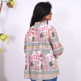 White floral oversized shirt