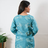 Baby blue bicycle cotton lounge sleep wear