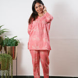 Peachy pink cotton lounge sleep wear