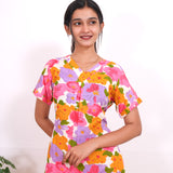 Multicoloured cotton sleep wear