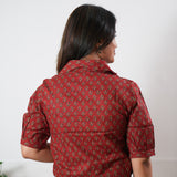 Red butta button down cotton top