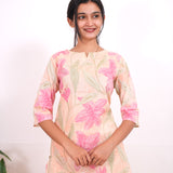 Flamingo pink tulips cotton lounge sleep wear