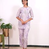 Lavender tulips cotton lounge sleep wear