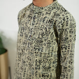 Beige cotton kurta