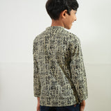 Beige cotton kurta
