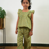 Pista green cotton co-ords set