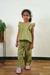 Pista green cotton co-ords set