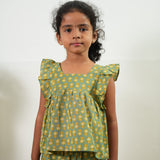 Pista green cotton co-ords set