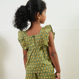 Pista green cotton co-ords set