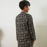 Wild black cotton kurta set