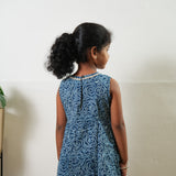 Indigo roses cotton frock