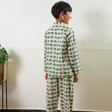 Blue elephant cotton co-ords set