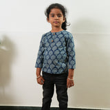 Indigo butta cotton kurta