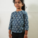 Indigo butta cotton kurta