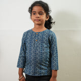 Indigo stripes cotton kurta