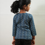 Indigo stripes cotton kurta