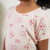 Teddy knitted cotton night suit
