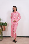 Baby pink cotton night suit