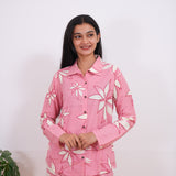 Baby pink cotton night suit