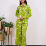 Grass cotton night suit