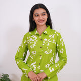 Grass cotton night suit