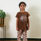 Chocolate knitted cotton night suit