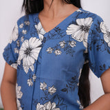 Vivid blue cotton lounge sleep wear