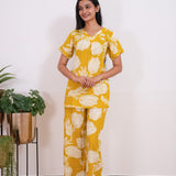Mustard fern cotton lounge sleep wear