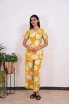 Mustard fern cotton lounge sleep wear