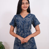 Midnight blue cotton lounge sleep wear