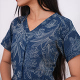 Midnight blue cotton lounge sleep wear
