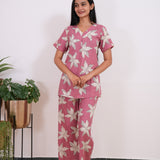 Mauve cotton lounge sleep wear