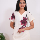 Off white cotton lounge sleep wear