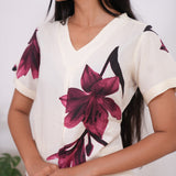 Off white cotton lounge sleep wear