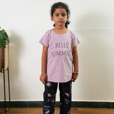 Baby pink knitted cotton night suit