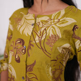 Olive green bloom viscose co-ords set