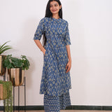Indigo cotton co-ords set