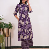 Violet cotton co-ords set