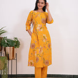 Mustard bloom viscose co-ords set