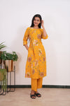 Mustard bloom viscose co-ords set