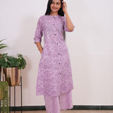 Lilac floral cotton co-ords set