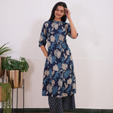 Midnight blue cotton co-ords set