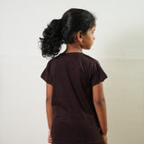 Brown and beige knitted cotton night suit