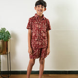 Red elephant cotton co-ords set