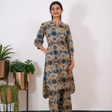 Indigo tie and dye cotton co-ords set