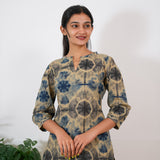Indigo tie and dye cotton co-ords set
