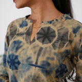 Indigo tie and dye cotton co-ords set